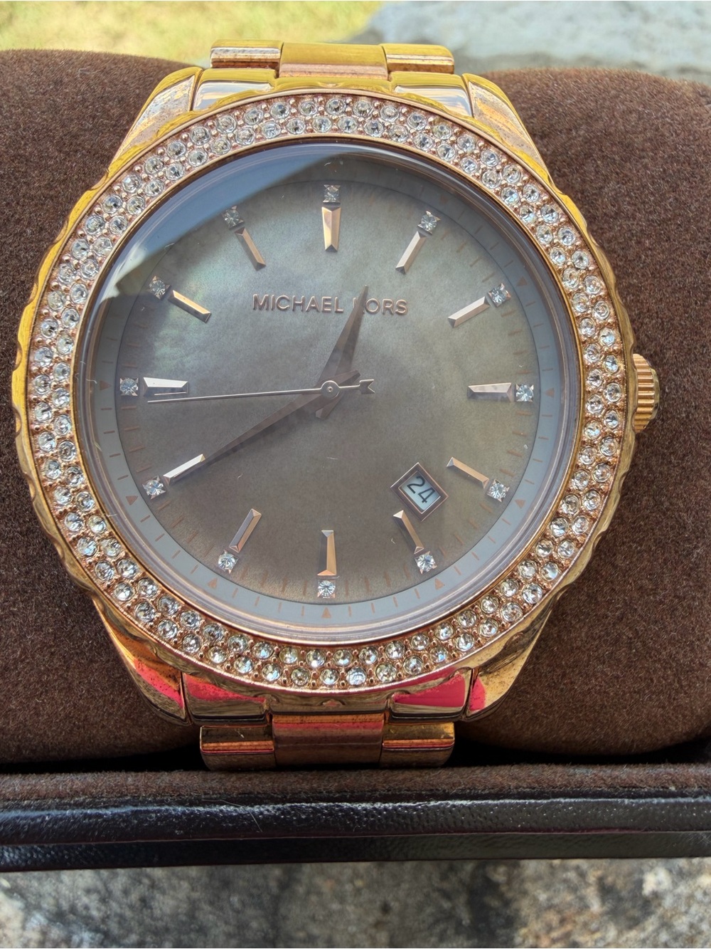 Michael Kors Runway Grey Mother of Pearl Rose Gold-plated Watch MK5453